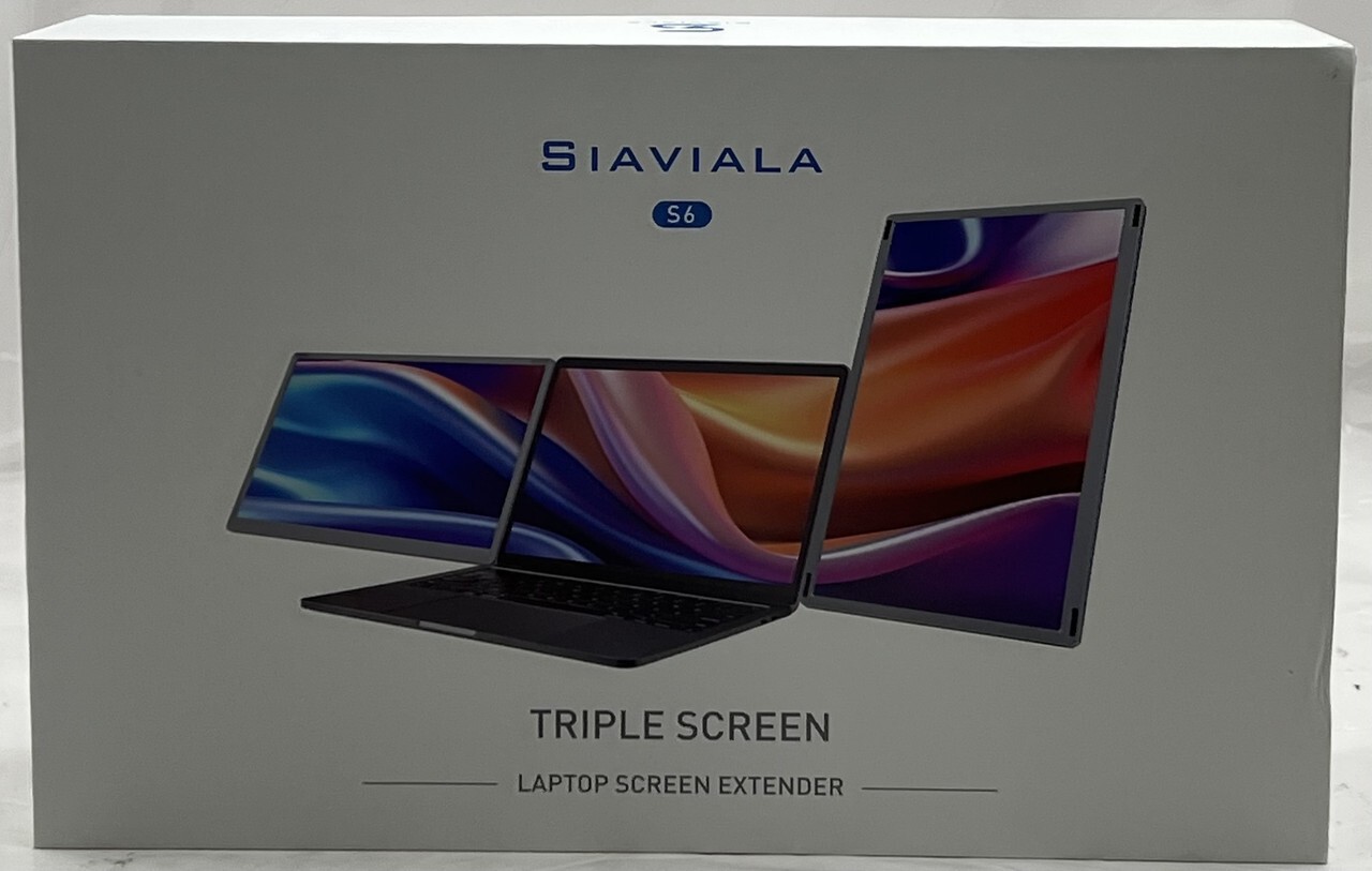 SIAVIALA S6 TRIPLE SCREEN LAPTOP EXTENDER 15.6" PORTABLE TRIPLE DISPLAY MONITOR