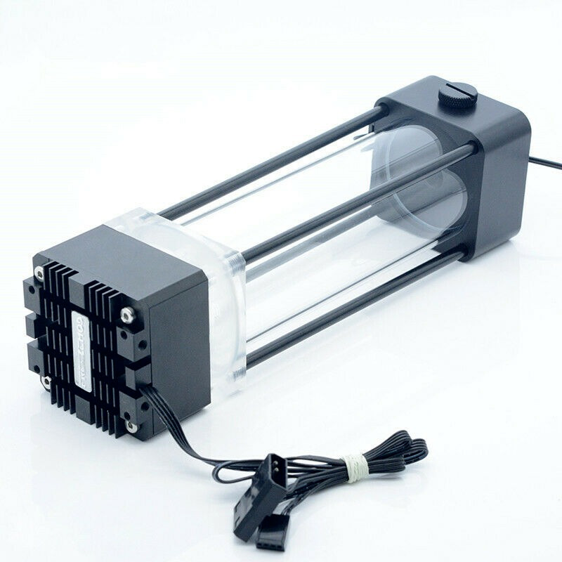 Squre Reservoir Wter PC Cooling Tnk Reservoir 300mm w/Thermometer+Pump Blck
