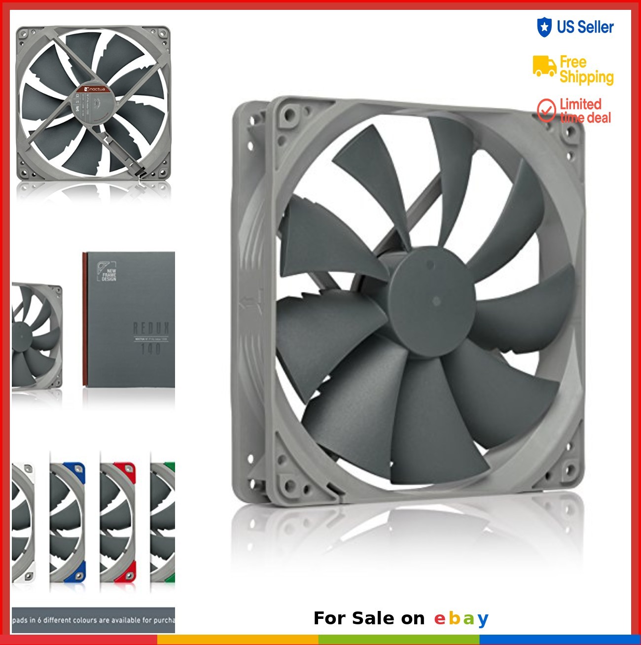 140mm Quiet Case Fan 3 Pin 1200 RPM 12V Cooling for Desktop Computer Radiator