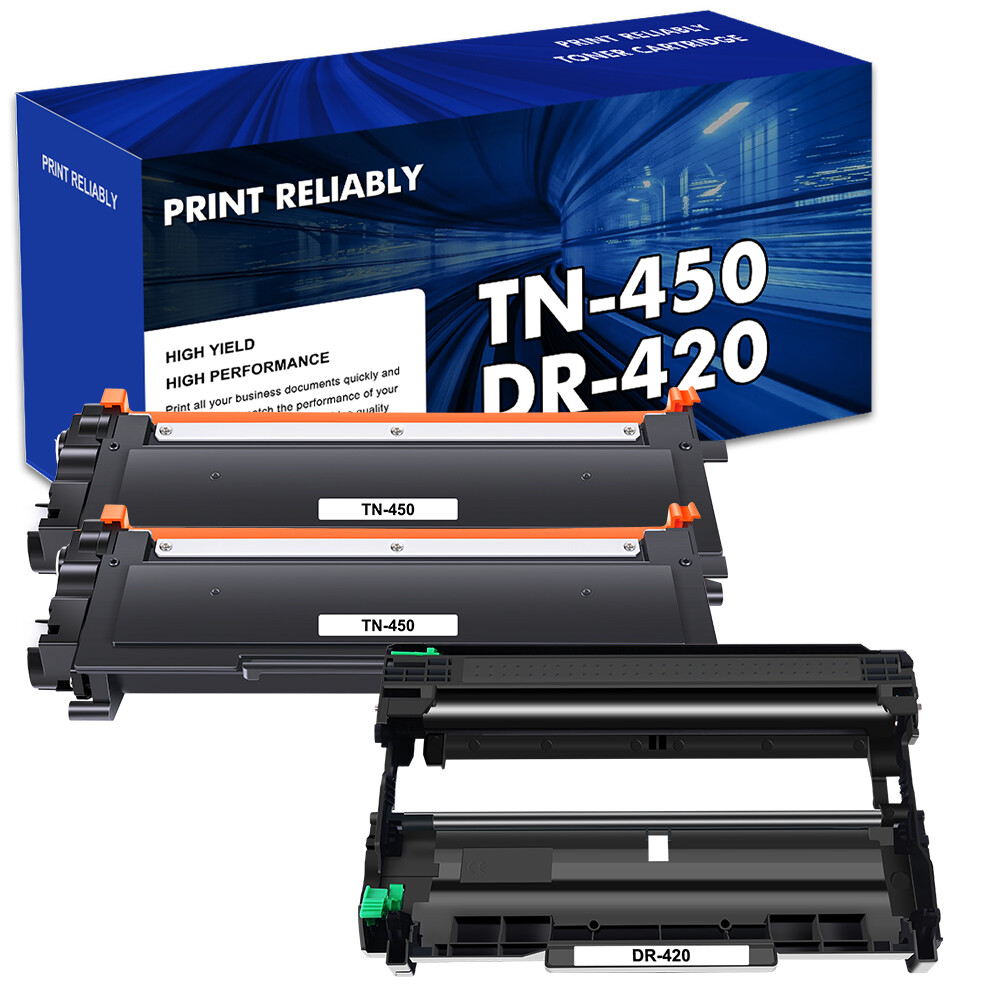 1x DR420 Drum 2x TN450 Toner Compatible with Brother HL-2270DW 2280DW MFC7360N