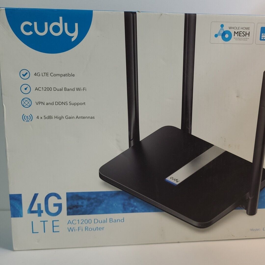 CUDY LT500D AC1200 Dual Band Unlocked 4G LTE 4-Port WiFi Router
