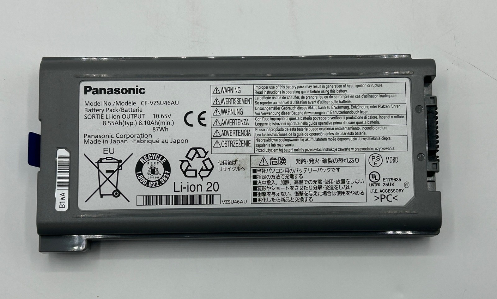 Original Panasonic Toughbook CF-VZSU46AU Standard Long life Battery CF-31