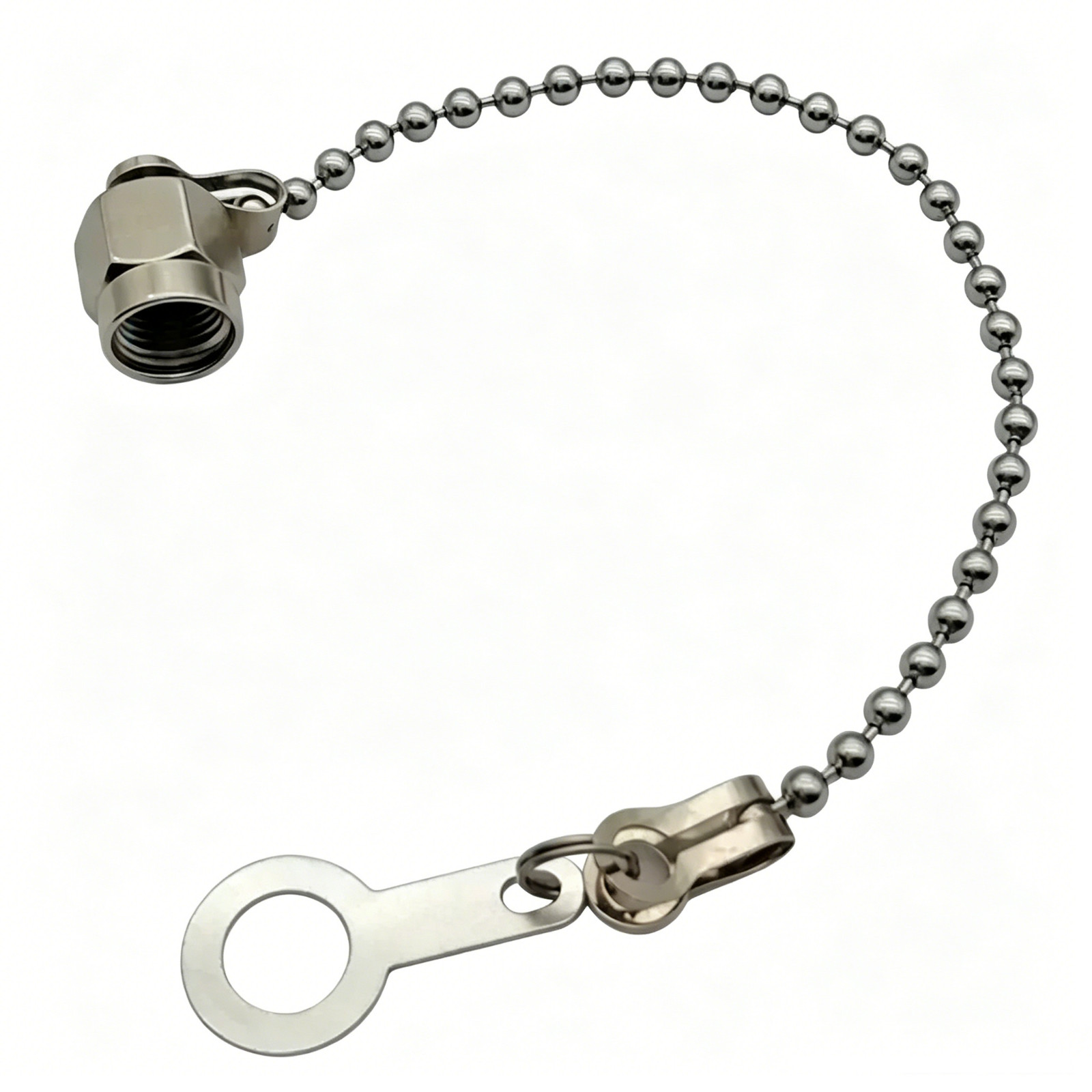10~50pcs SMA Metal Protective Dust Cover Dual Fixed Lanyard Dust Stopper Cap Cov