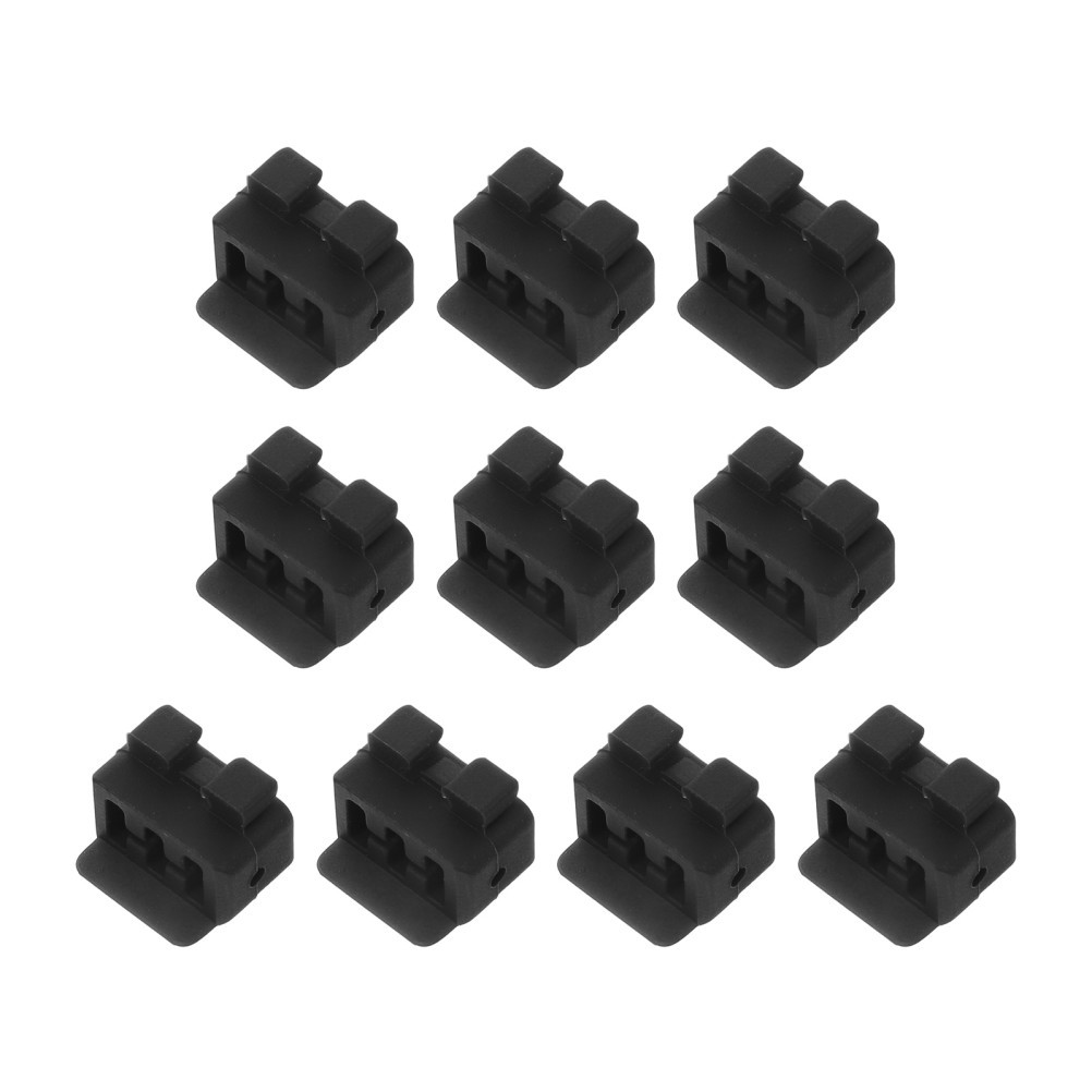 Replacement Silicone Nozzle Cleaning Brush Kit Heat-Resistant Black 10Pcs