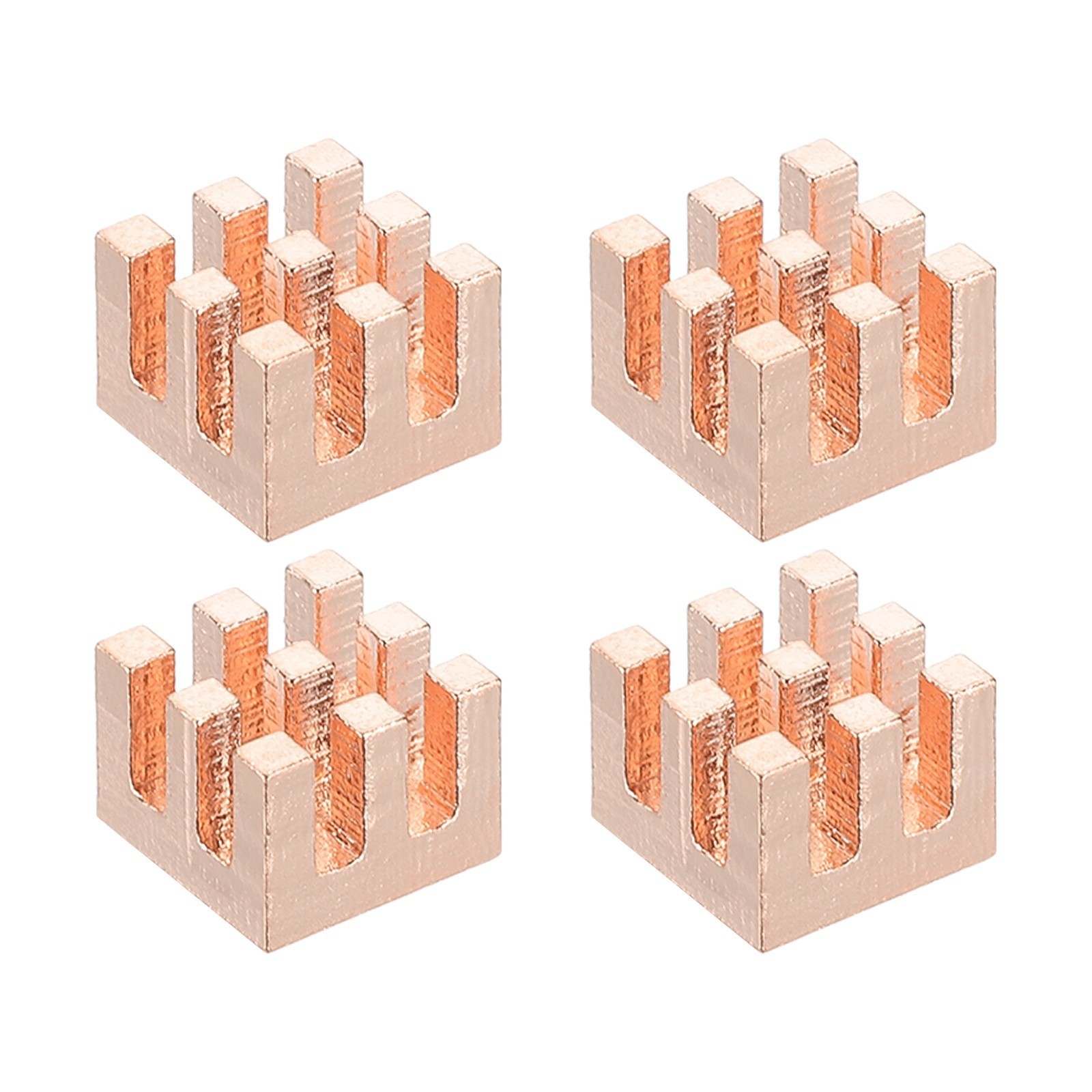 4 Pcs Copper Heatsink 8x8x6mm, Heat Sink Cooler Radiator for Raspberry Pi
