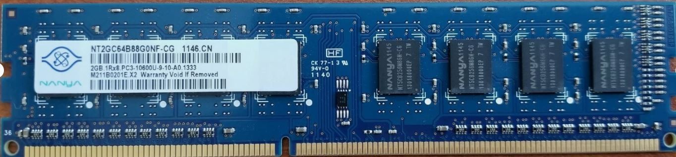 NT2GC64B88B0NF-CG - Nanya - 2GB DDR3 1333MHz PC3-10600U Desktop RAM