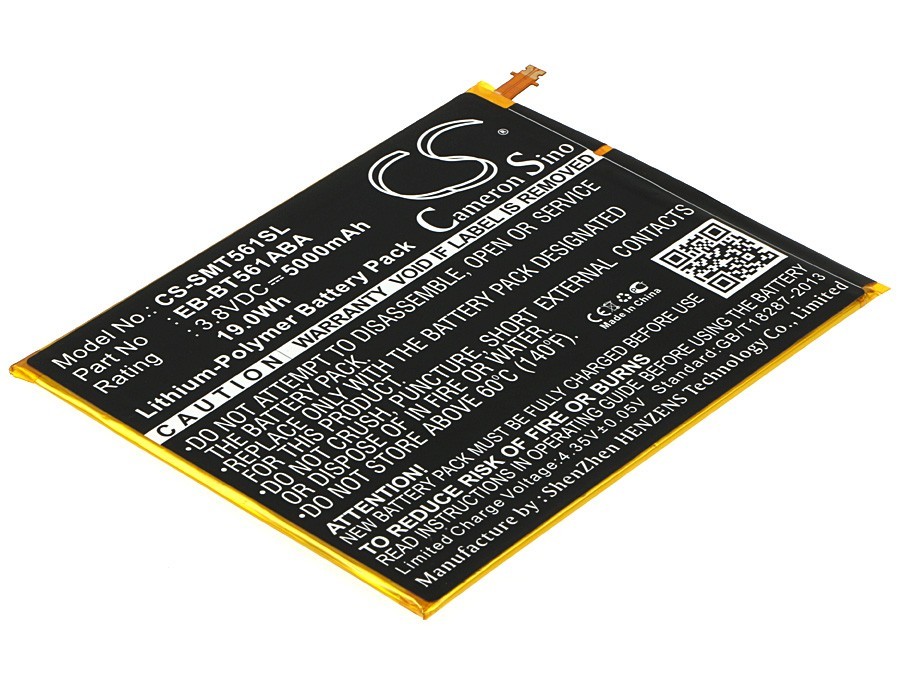 BATTERIE 5000mAh EB-BT561ABA EB-BT561ABE Samsung Galaxy Tab E 9.6 3.8V Li-Po