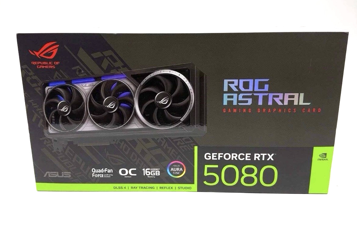 Asus ROG-ASTRAL-RTX5080-O16G Gaming GeForce RTX 5080 16GB GDDR7 - New