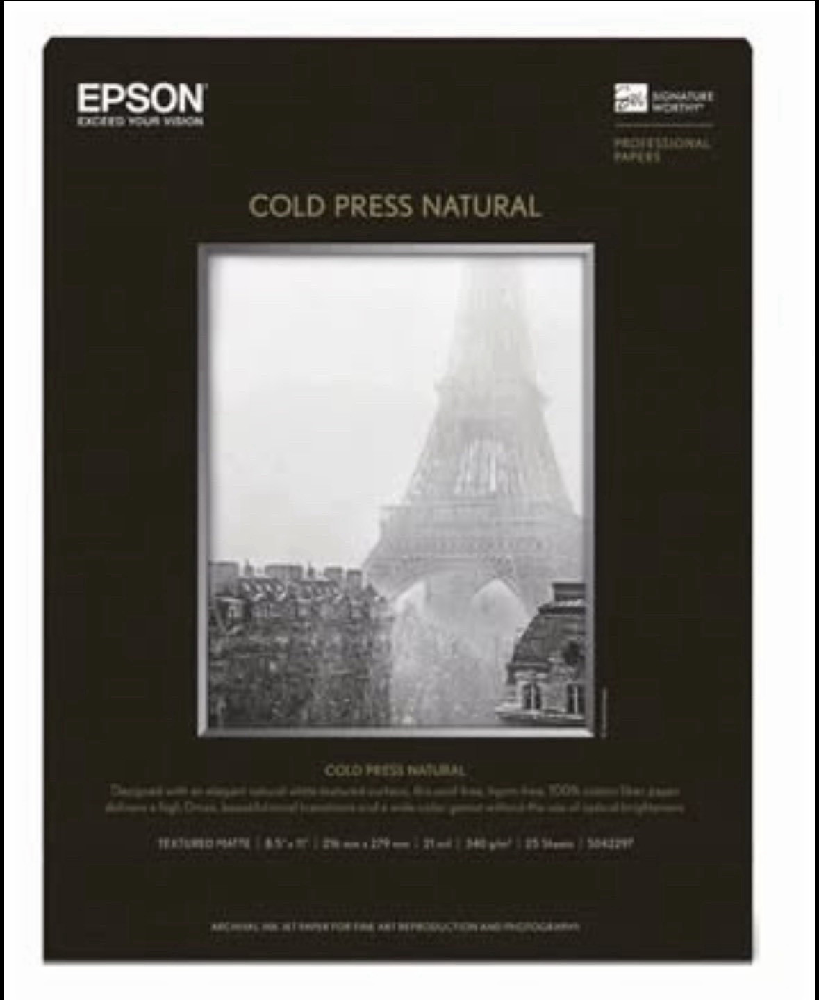 Epson Signature Worthy Cold Press Natural Fine Art Paper – S042297