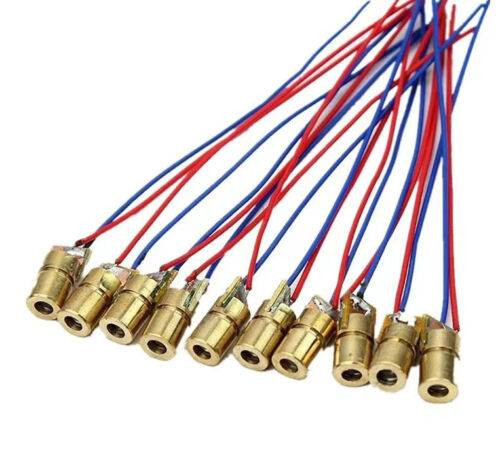 5Pcs 650nm 6mm 3V 5mW Mini Laser Dot Diode Module Head WL Red