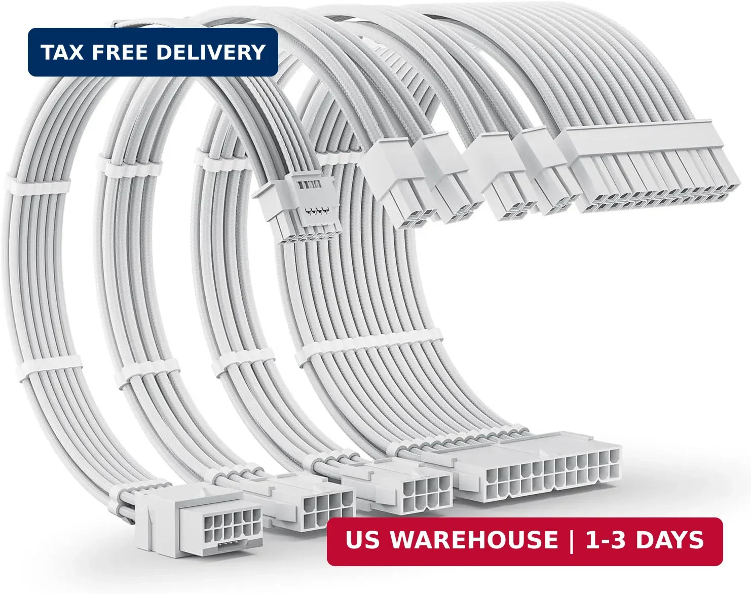 12VHPWR PSU Extension Cable Kit for RTX 50/40 Series, 16AWG Pcie 5.0 Cable Exten