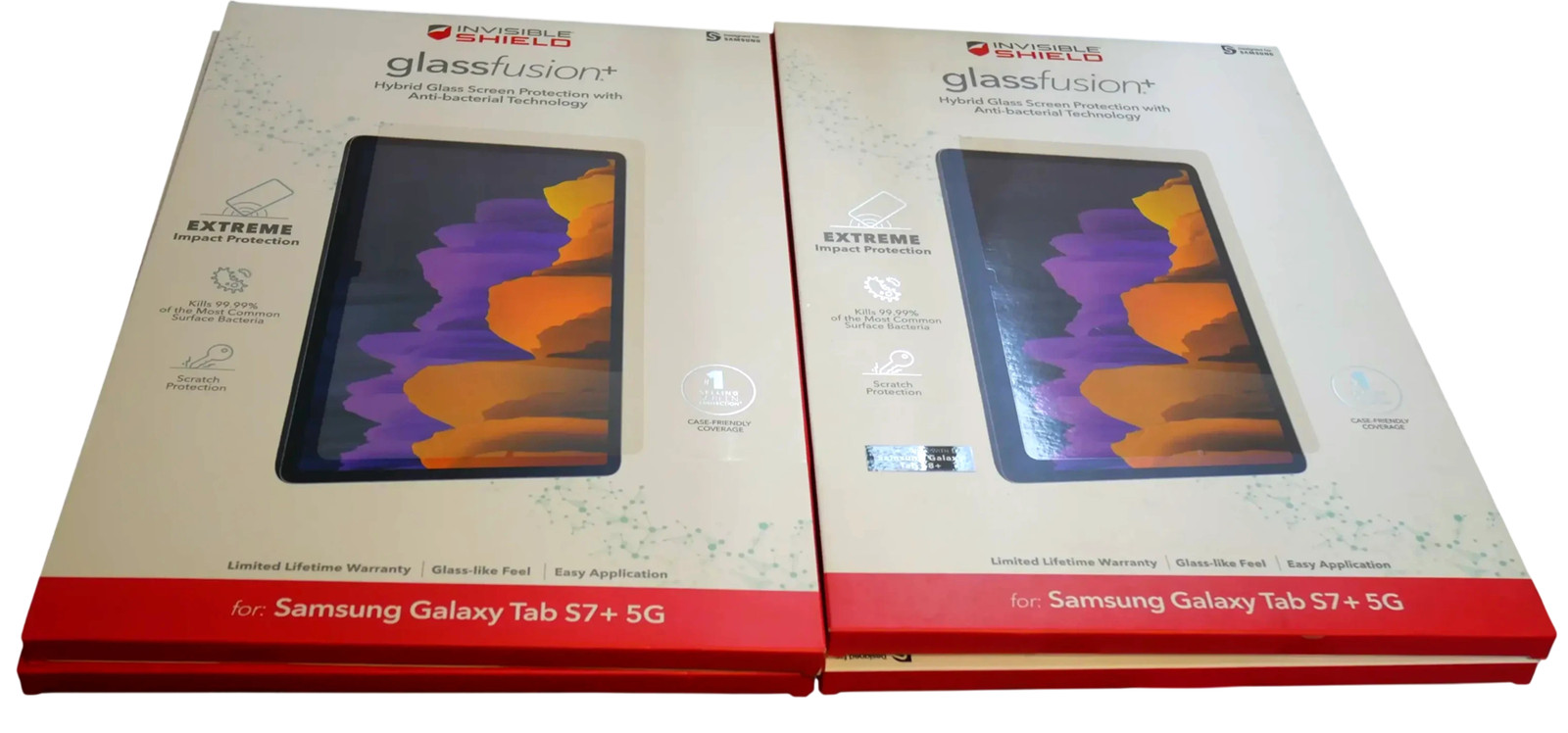 Lot 5 ZAGG-InvisibleShield GlassFusion+ Screen Protector for Samsung Tab S7+5G