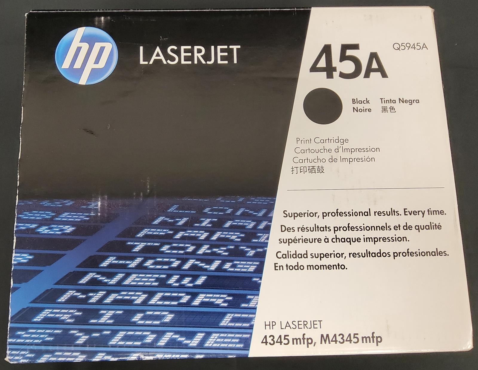 New Open Box Genuine HP Q5945A 45A LaserJet Black Cartridge
