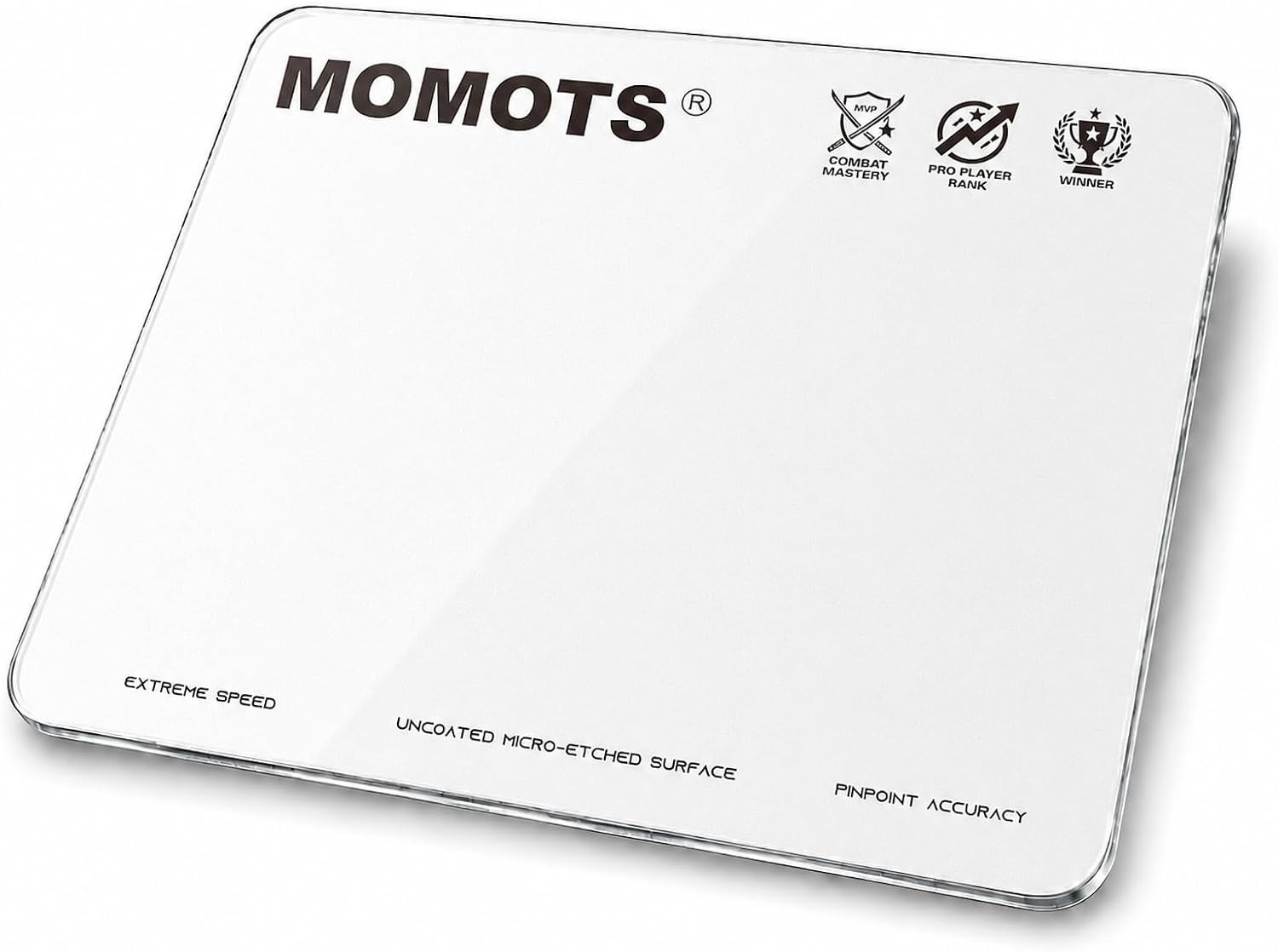 Tempered Glass Gaming Mouse Pad, Micro-Etched Hard Surface for Fast Glide & FPS,
