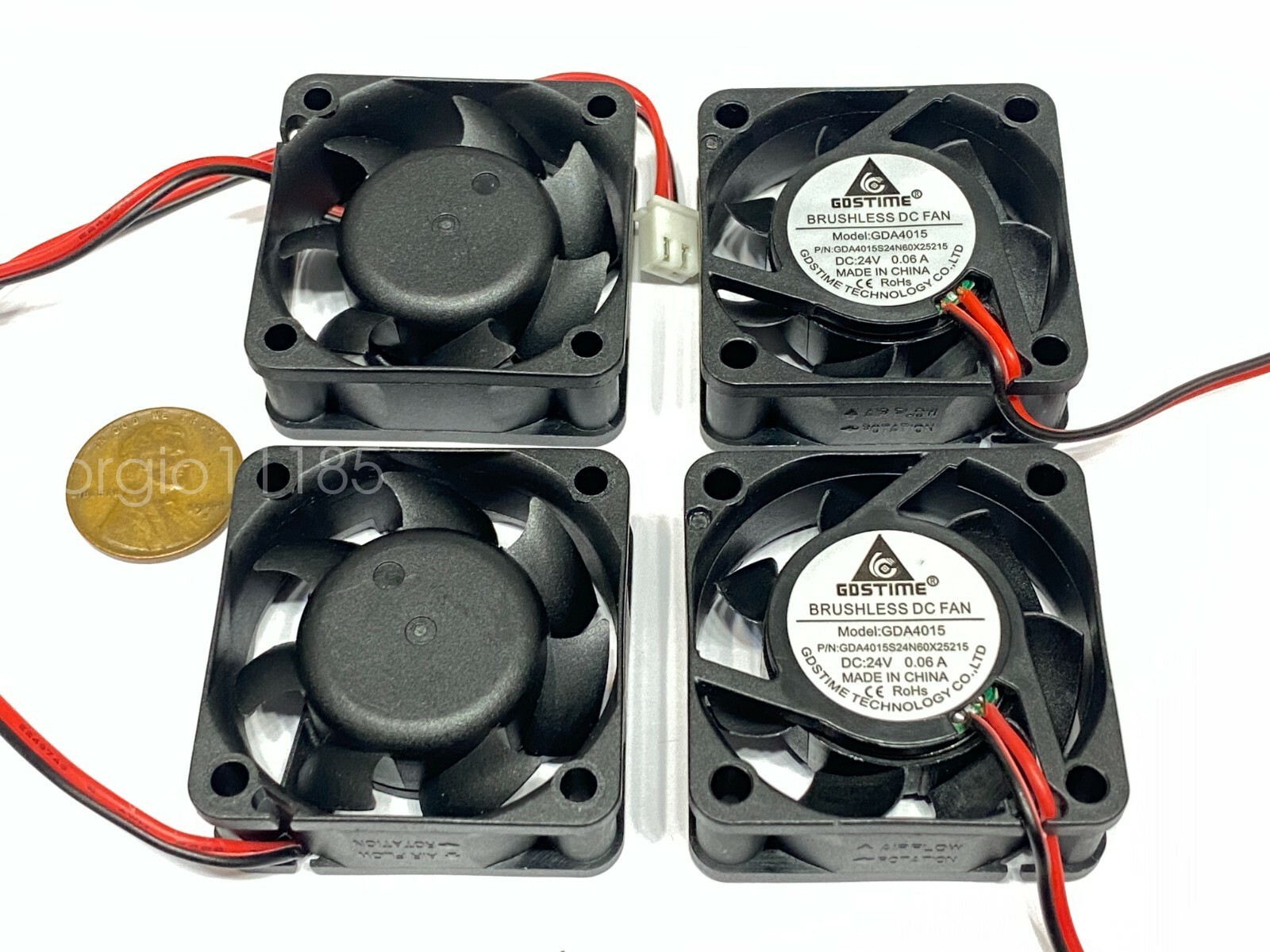 4 Pieces 24v 4015 Cooling Fan 2pin 40mm 15mm mini axial box small 3D Printer
