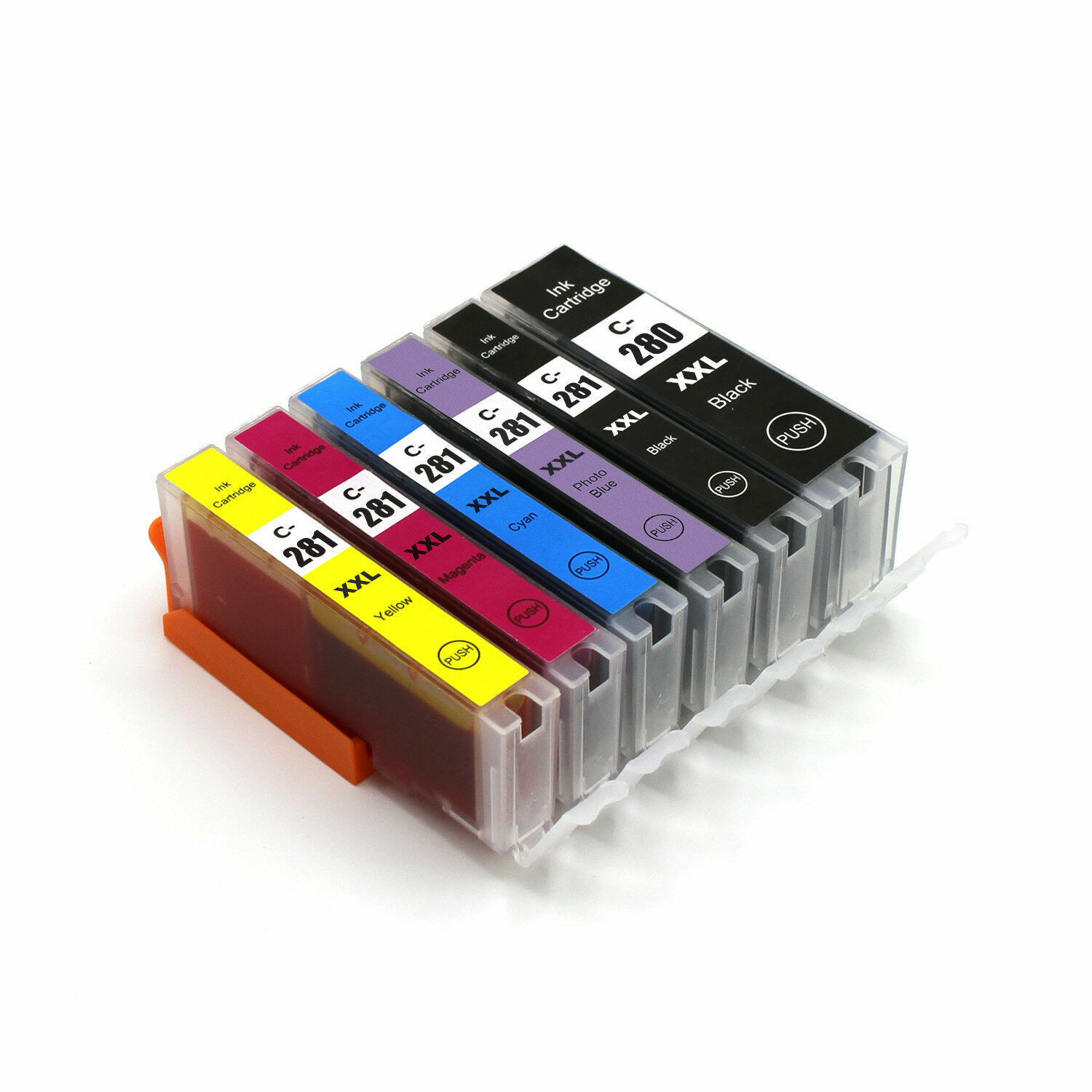 6PK Ink Jet Set w/ LED chip for Canon PGI-280XXL CLI-281XXL Pixma TS8220 TS8320