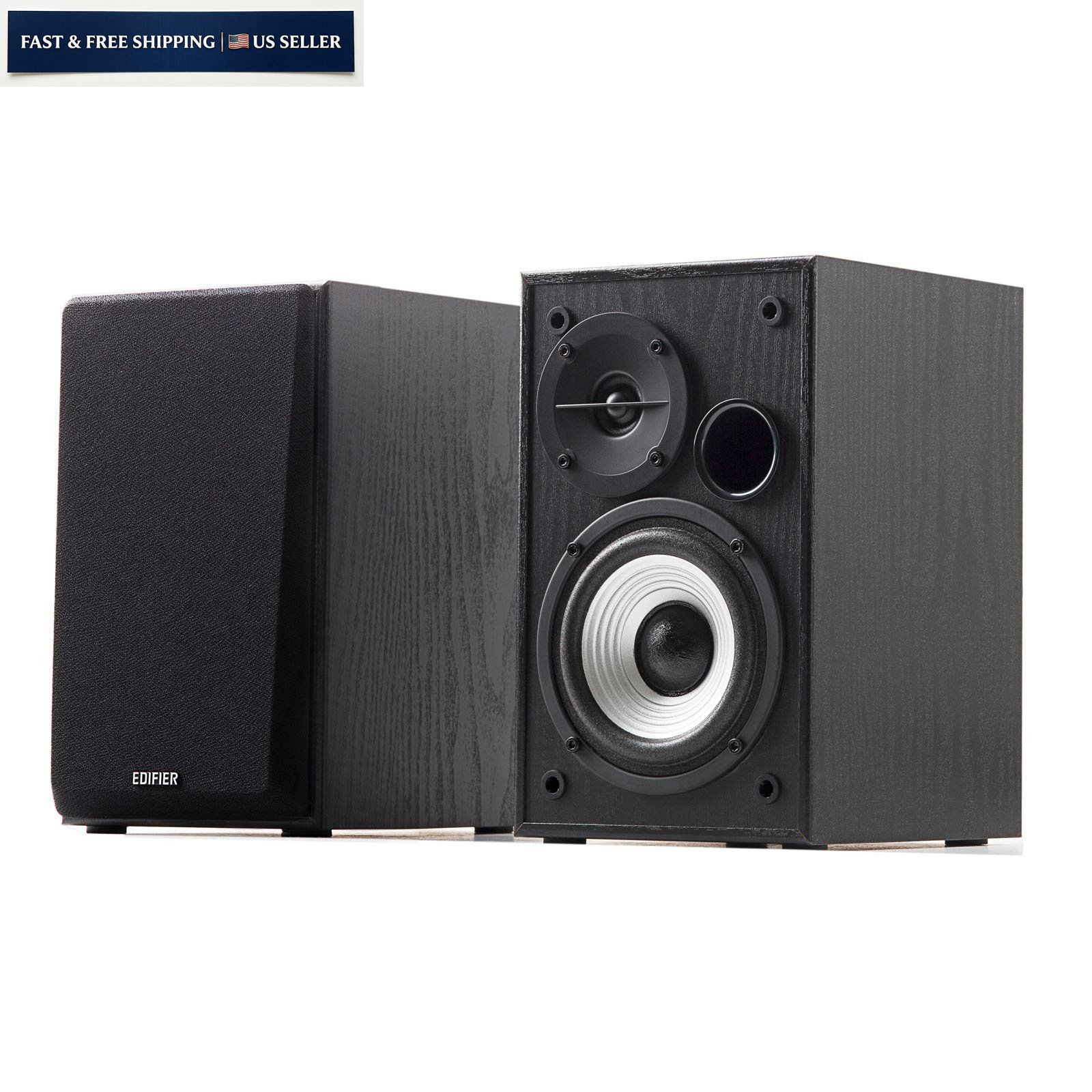 Edifier R980T 4" Active Bookshelf Speakers - 2.0 Computer Speaker - Black