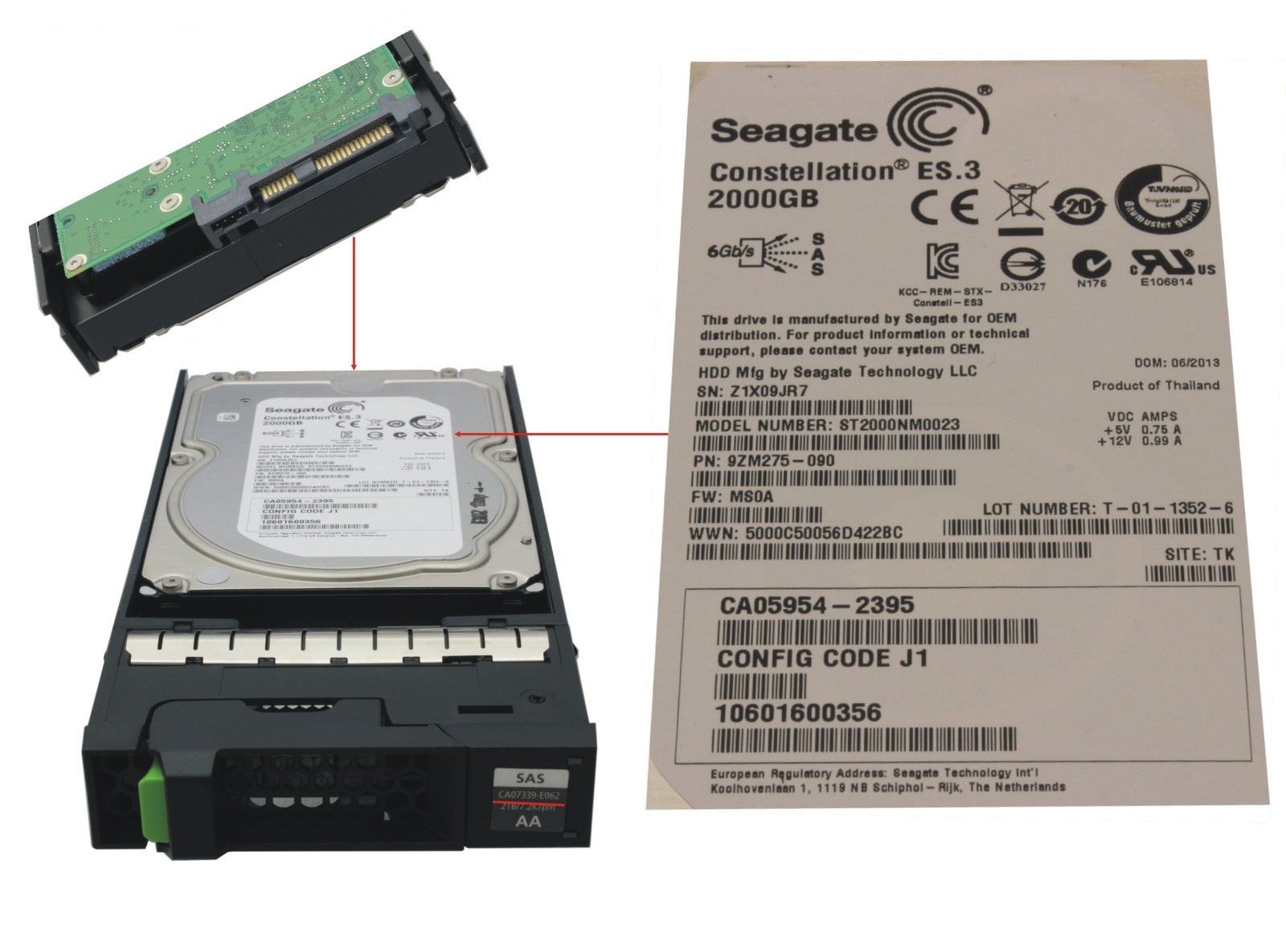 Fujitsu ETERNUS CA07339-E062 CA05954-2395 2TB