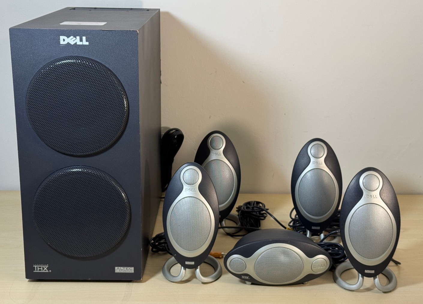 Dell Altec Lansing ADA995 THX 5.1 Speaker System w/ Super Subwoofer 200W Power