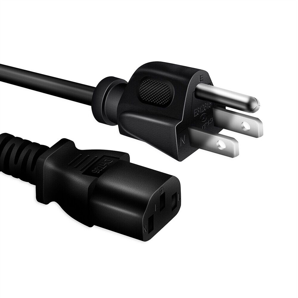 UL 6ft 3-Prong US Plug AC Power Cord Cable For LG TV Model 42CS570 55LW5600