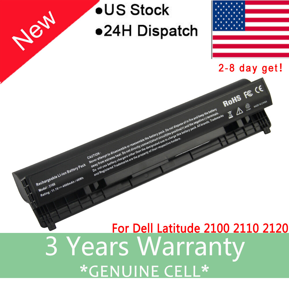 Battery 2100 for Dell Latitude 2110 2120 Replace P/N 01P255 04H636 06P147 0F079