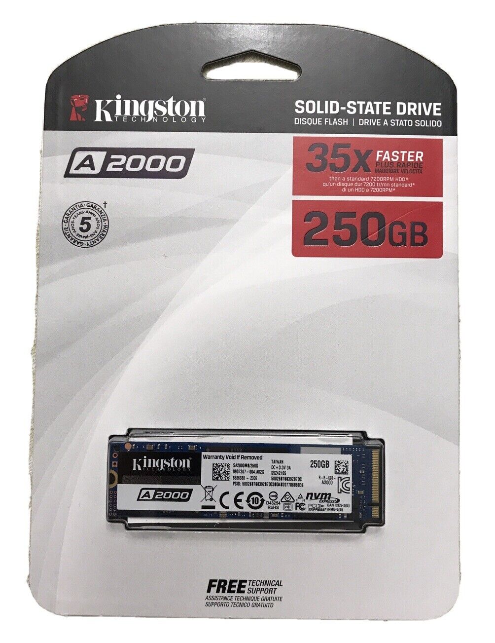 NEW‼️ Kingston Solid State Drive SA2000M8/250G 250GB A2000 M.2 2280 NVMe