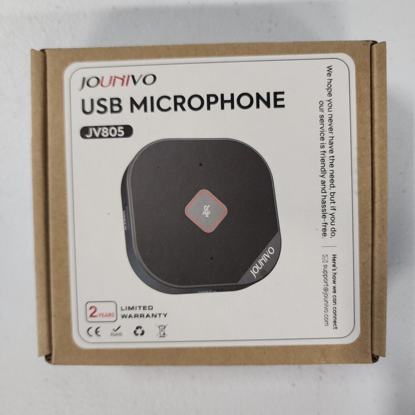 Jounivo USB Microphone JV805 2-port USB 0.3 hub 360