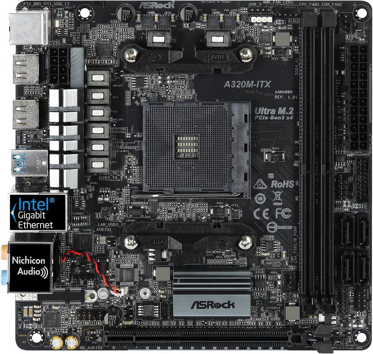 ASRock A320M-ITX AM4 AMD Promontory A320 USB 3.1 HDMI Mini ITX AMD Motherboard