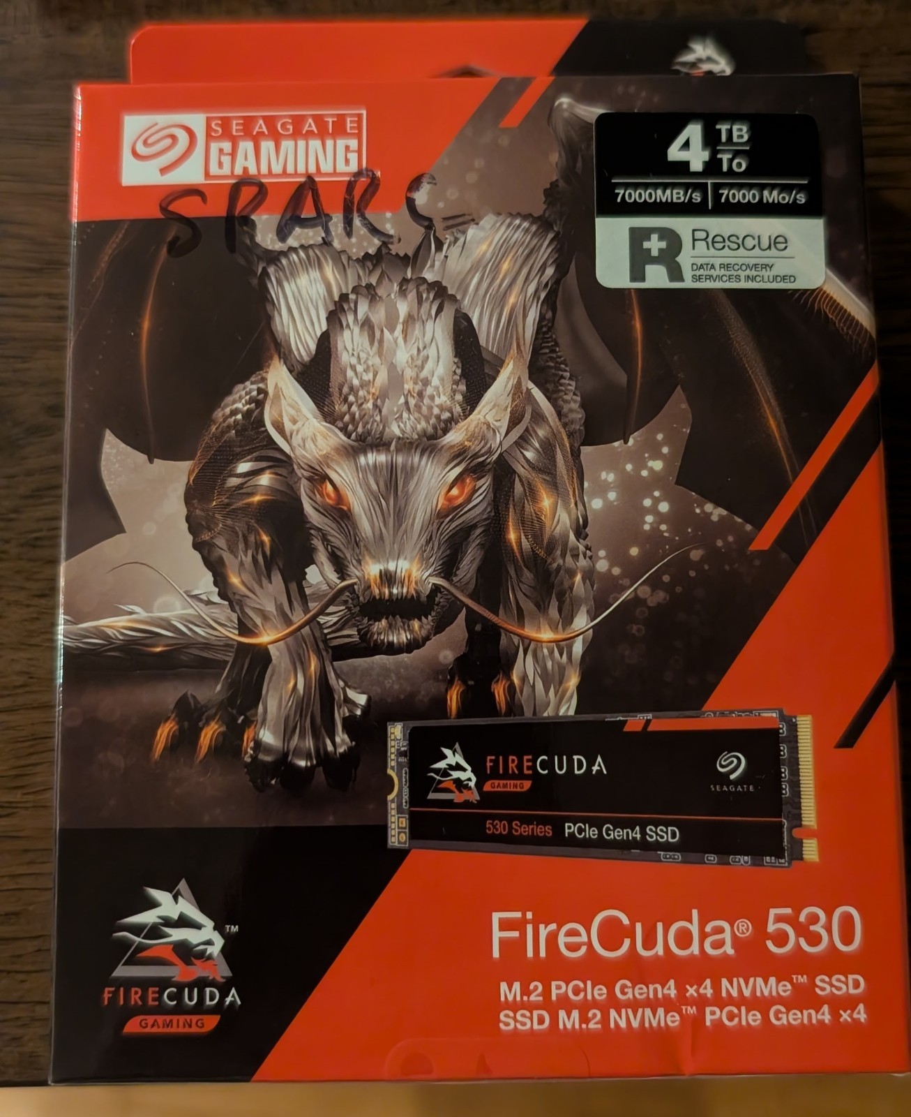 SEAGATE FireCuda 530R 4TB NVMe Gen 4 3V5311-570 ZP4000GM30013 NIB