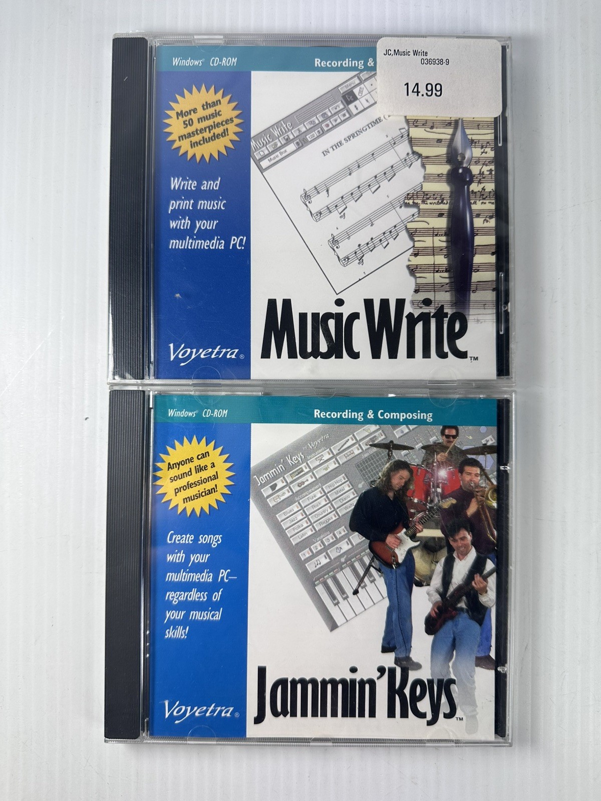 Voyetra Music Write (sealed) + Jammin' Keys PC CD-ROM Win 3.11 MIDI Editor 486