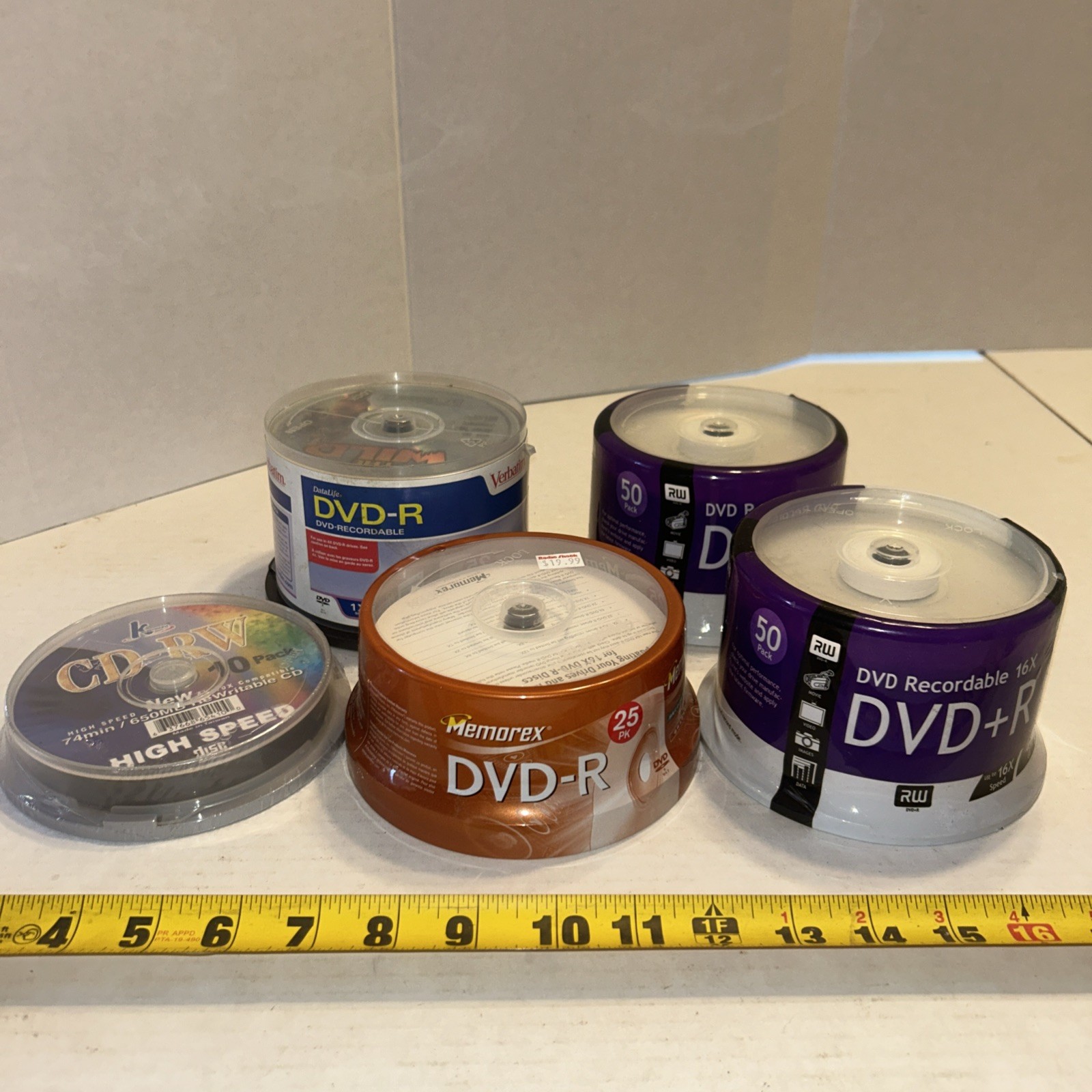 Lot Of 185 New Sealed Blank DVD-R DVDR 16X 4.7GB Recordable Sony Memorex & More