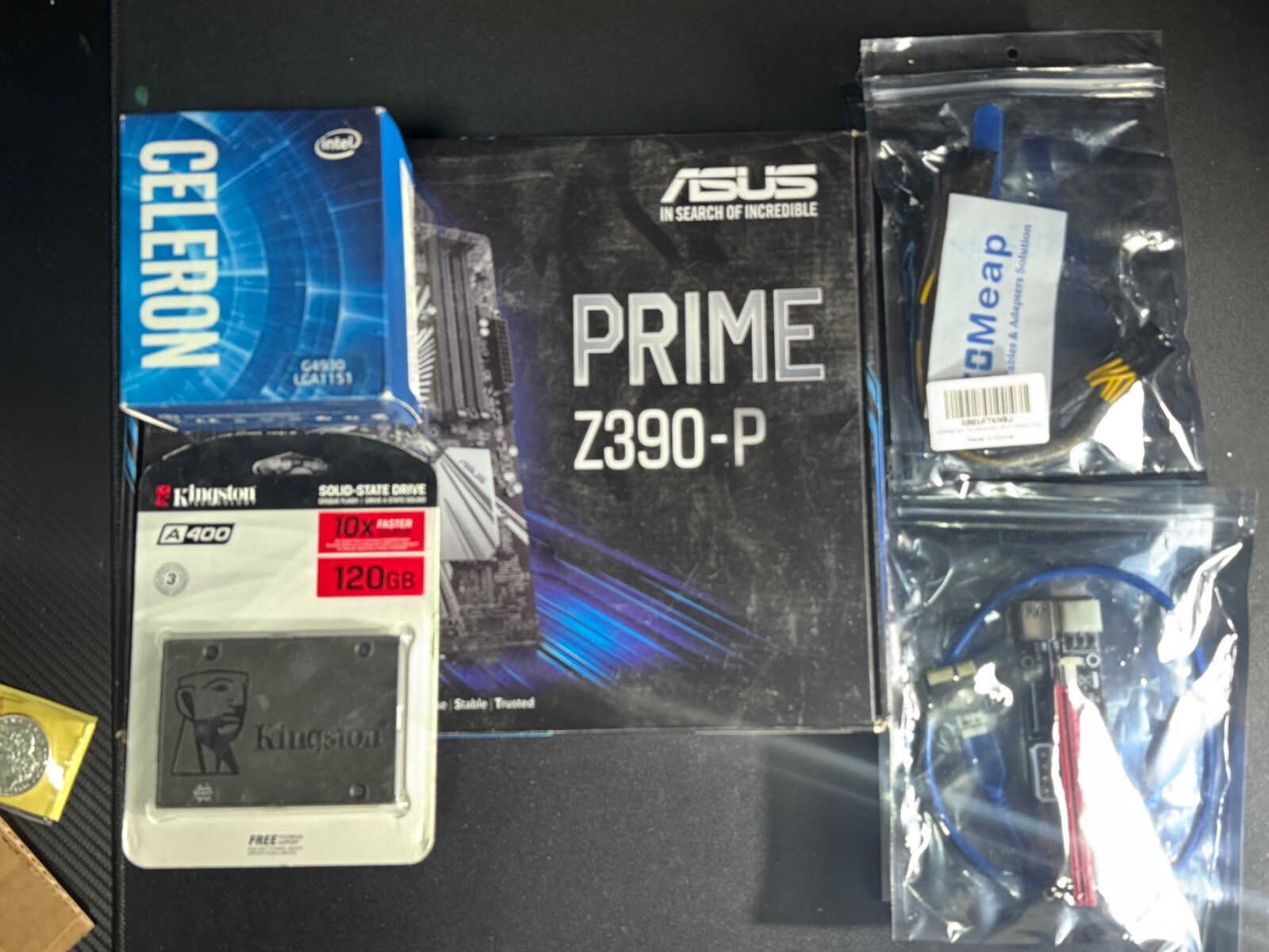 NIB ASUS Prime Z390-P LGA1151 ATX Motherboard & CPU Intel G4930 Celeron & MORE