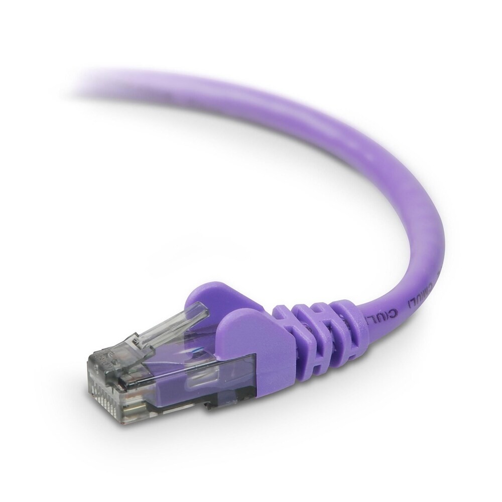 BELKIN INTERNATIONAL INC A3L980-14-PUR-S 14Ft Cat6 Snagless Patch Cable Utp