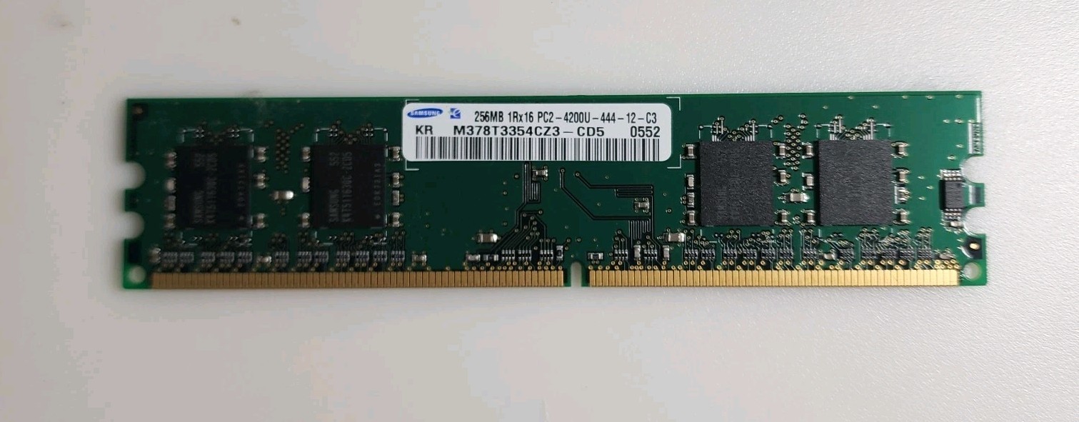 2 Samsung MEMORY 256MB 1RX16 PC2-4200U-444-12-C3 M378T3354CZ3-CD5 RAM