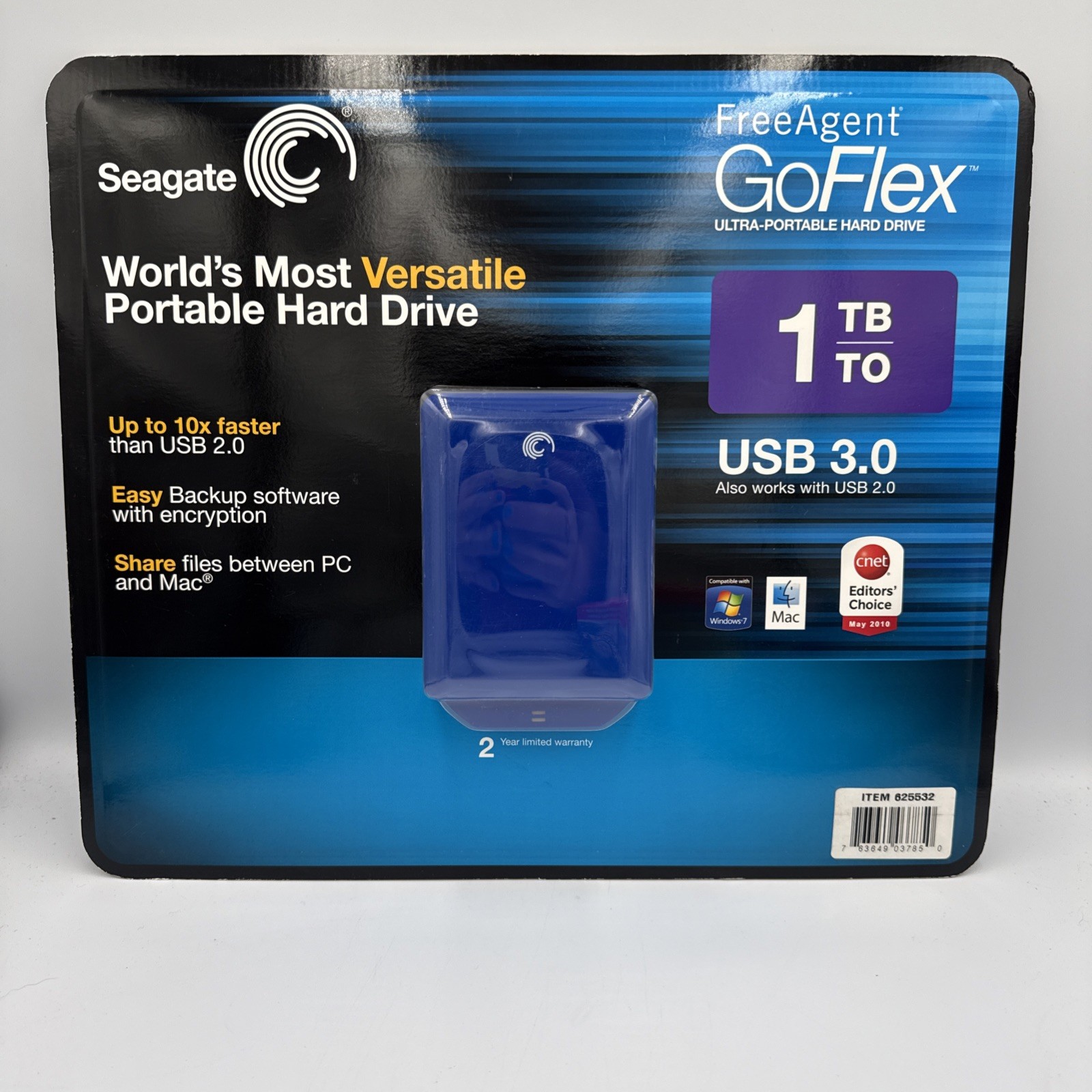 New Sealed 1TB Seagate Free Agent GoFlex Hard Drive 1 TB, USB 3.0 PC or Mac