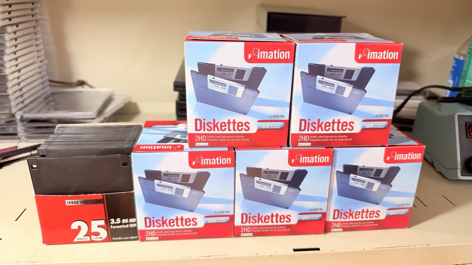 Imation Rainbow Diskettes 3.5" 2HD 1.44MB 25-Pack IBM Formatted Sealed Vtg New
