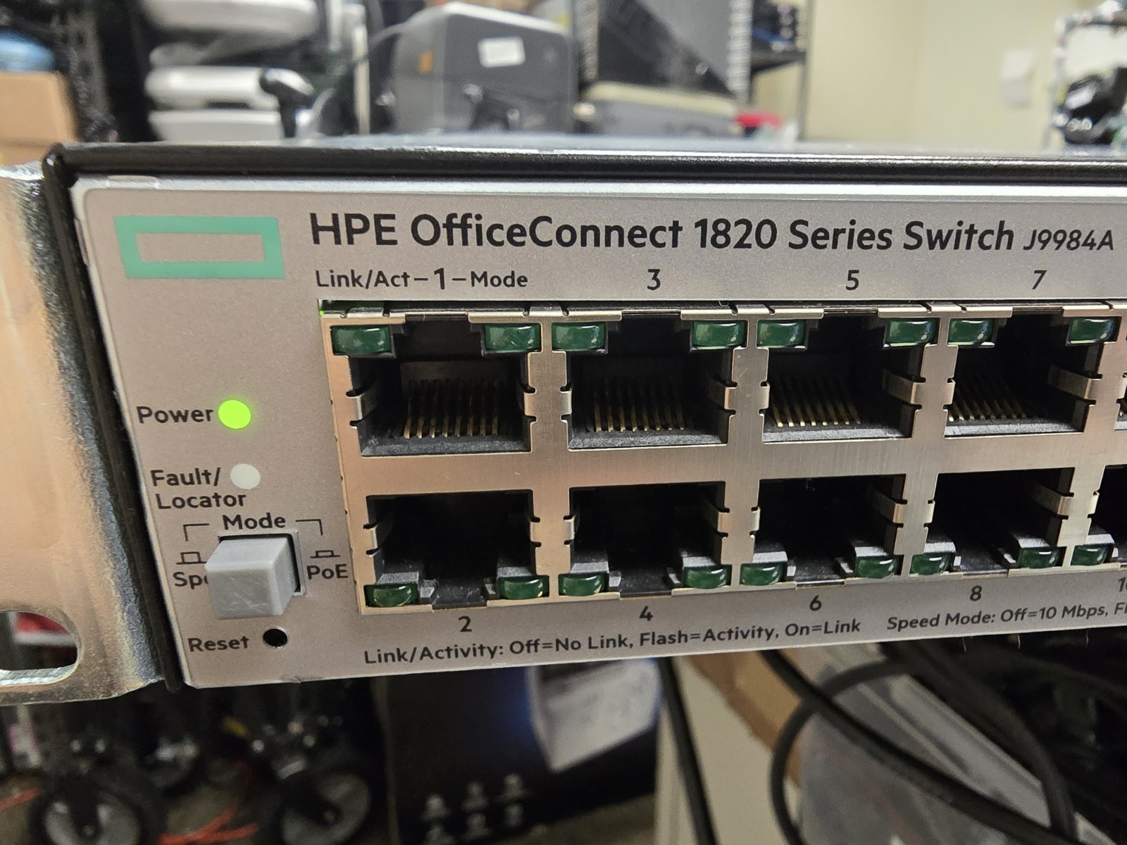 HPE J9984A 1820-48G-PoE+ 370W Gigabit Network Switch w/ Power Cable / Ears