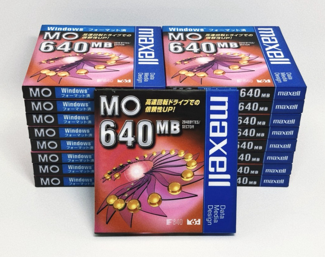 maxell 640MB MO Windows Formatted MA-M640.WIN.B1P 17-Pack New Sealed Japan