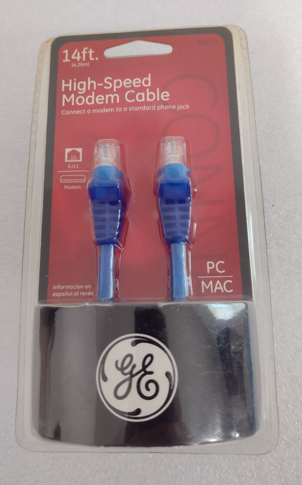 GE High Speed Internet Modem 14 Foot Cable HO96270 Max Speed Gold Series - New