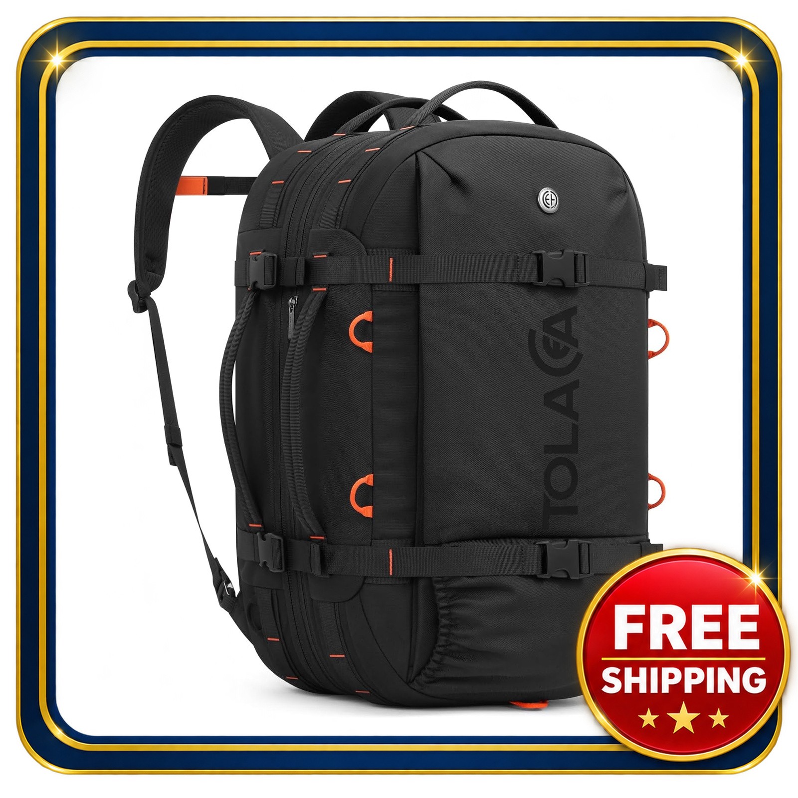Travel Backpack 40-50L with Laptop Compartment Expandable Carry On
