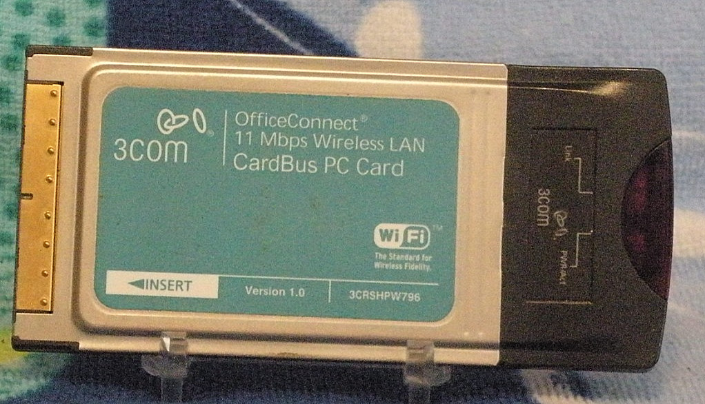 3Com OfficeConnect 11Mbps CardBus Wireless LAN 802.11b WiFi PC Card 3CRSHPW796