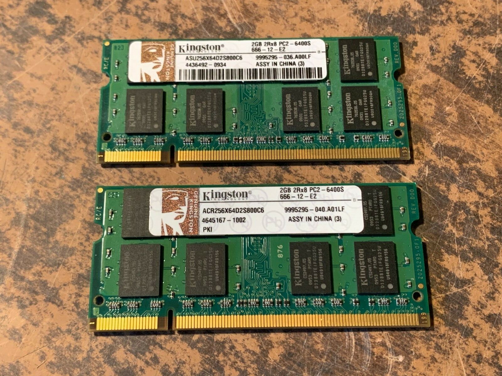Kingston 4GB 2x2 DDR2 800MHz Laptop SO-DIMM RAM Memory 2X2GB ACR256X64D2S800C6