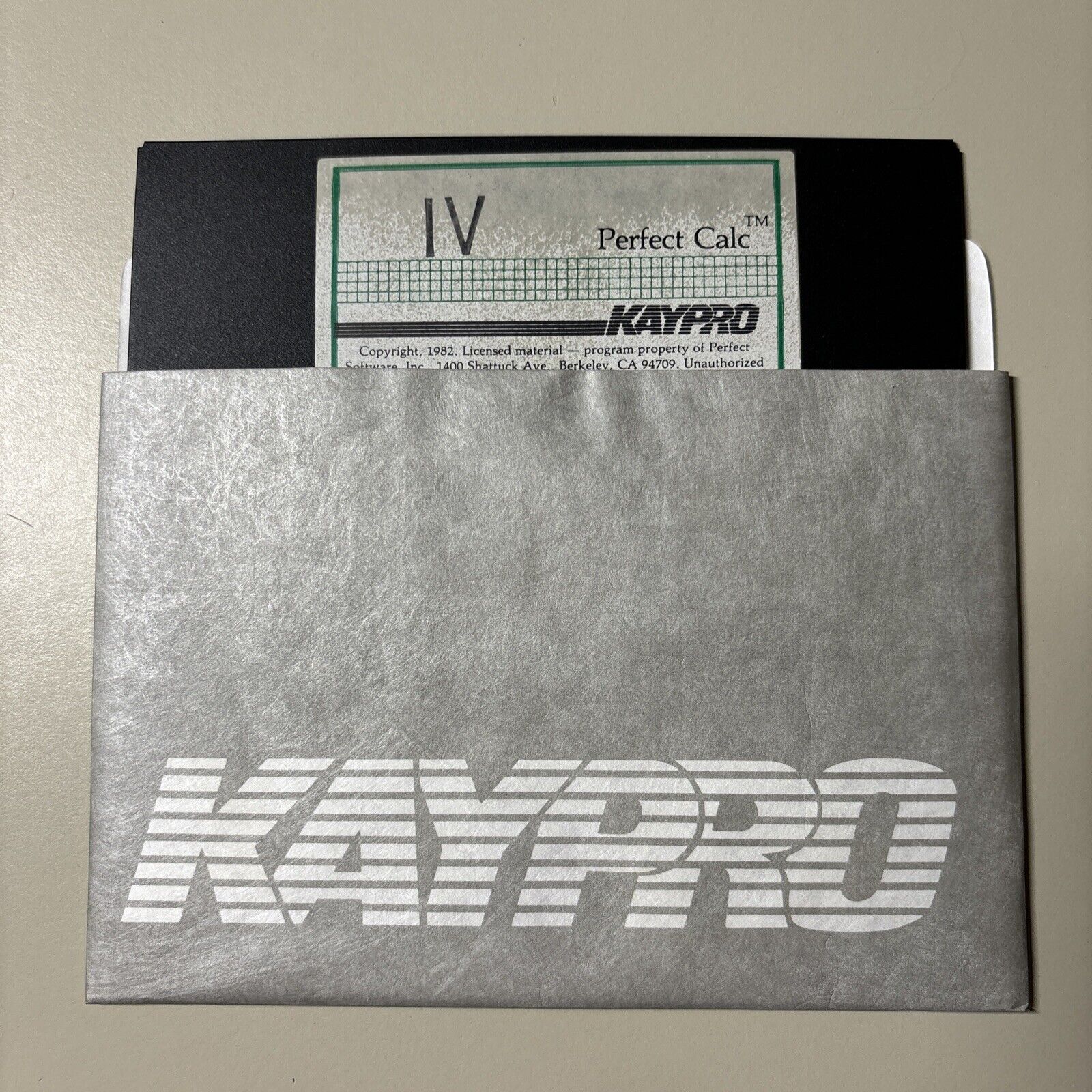 Vintage 1982 KAYPRO IV Perfect Calc Software 5.25” Floppy Disk VHTF