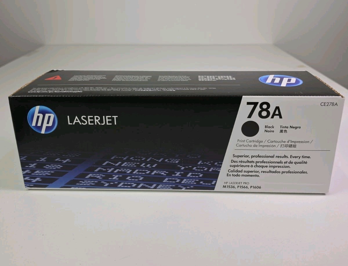 HP 78A Black Original LaserJet Toner Cartridge CE278A - New Sealed