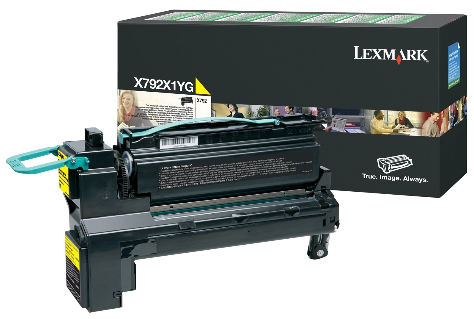 Original Lexmark X792X1YG Yellow Toner. New Sealed Box, We Ship Fast