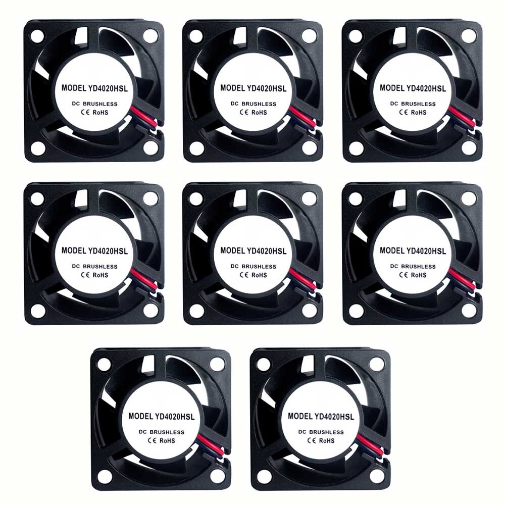 4/8Pcs DC Brushless Cooling Fan 5/12/24V 4/6/7/9cm 2 Pin CPU Computer Fan USA