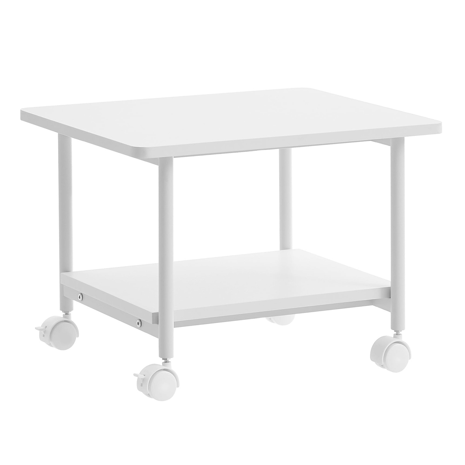 VASAGLE 2Tier Printer Stand with Locking Wheels, Under Desk Printer Table