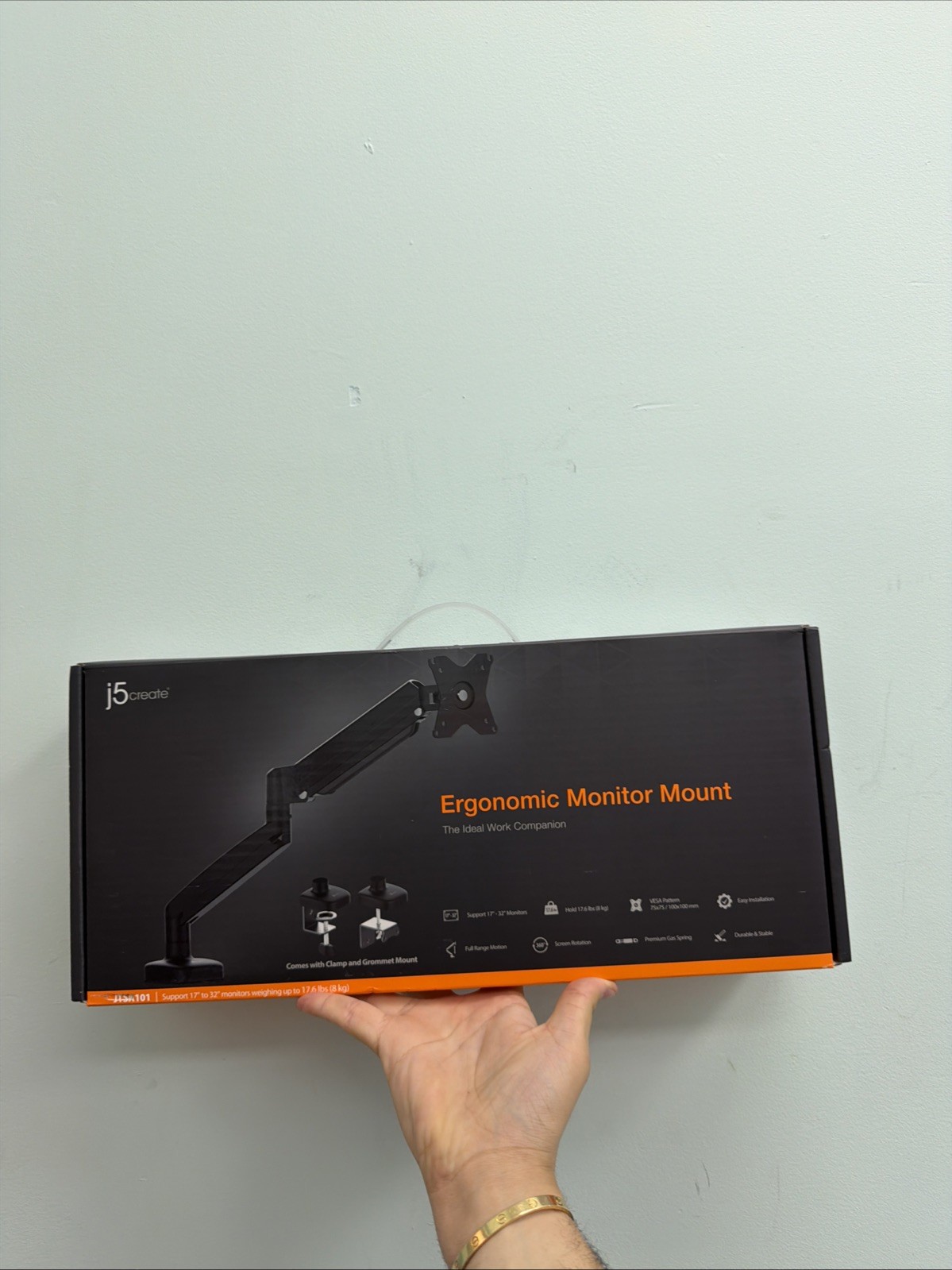 j5create Ergonomic Monitor Mount JTSA101 ✅❤️️✅❤️️ NEW SEALED ✅❤️️✅❤️️