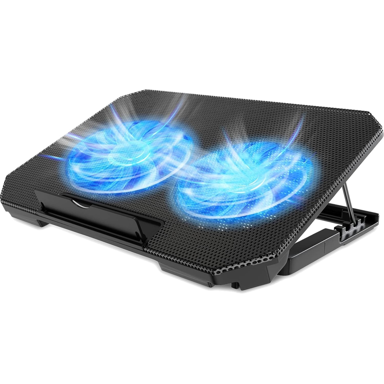 Lightweight Laptop Cooler with 5.1" Fans & Dual USB Ports for 12"-15.6" Laptops