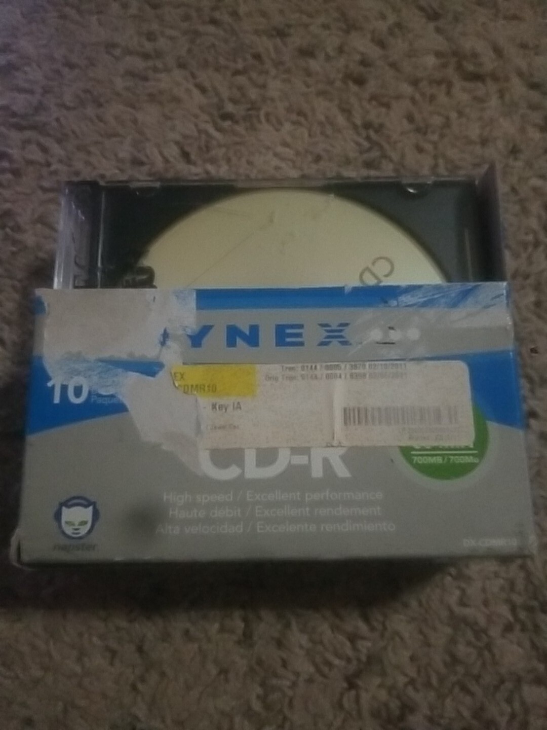 8  Pack Dynex Recordable Compact Disc CD-R DX-CDMR10 Open Box